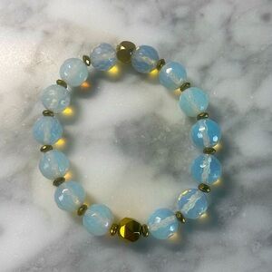 Opal & hematite bracelet